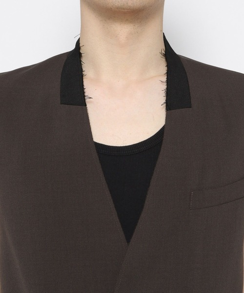 HARE(ハレ)の「【SET UP対応】シックリラックスカットオフベスト(HARE)(ベスト・メンズ・ブラウン/ブラック・FREE)」の18枚目の写真