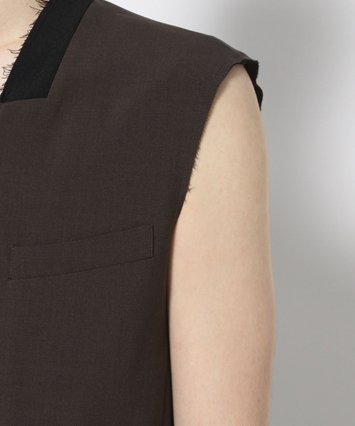 HARE(ハレ)の「【SET UP対応】シックリラックスカットオフベスト(HARE)(ベスト・メンズ・ブラウン/ブラック・FREE)」の19枚目の写真