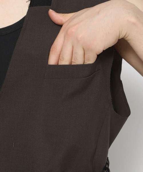 HARE(ハレ)の「【SET UP対応】シックリラックスカットオフベスト(HARE)(ベスト・メンズ・ブラウン/ブラック・FREE)」の22枚目の写真