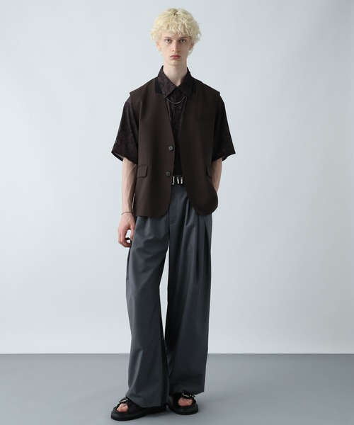 HARE(ハレ)の「【SET UP対応】シックリラックスカットオフベスト(HARE)(ベスト・メンズ・ブラウン/ブラック・FREE)」の6枚目の写真