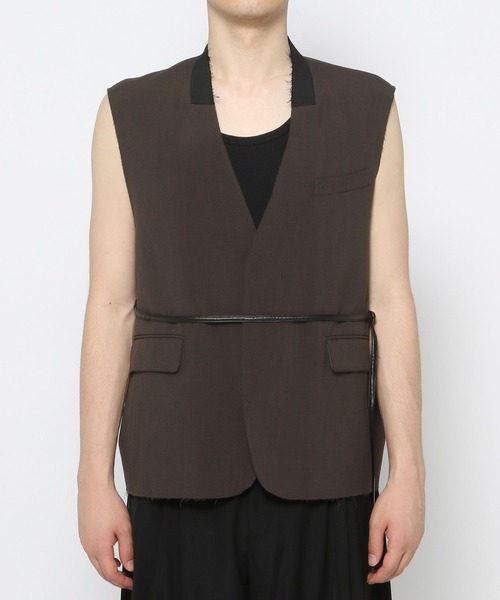 HARE(ハレ)の「【SET UP対応】シックリラックスカットオフベスト(HARE)(ベスト・メンズ・ブラウン/ブラック・FREE)」の15枚目の写真