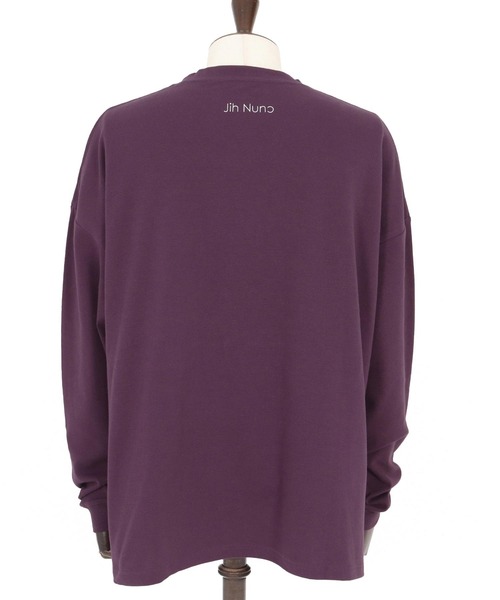 Jih Nunc(ジーヌンク)の「mlt5309-オーガニックコットンプリントロングスリーブTシャツ(Jih Nunc style)(Tシャツ/カットソー・メンズ・パープル/チャコール・M/S/L)」の20枚目の写真