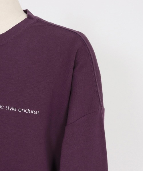 Jih Nunc(ジーヌンク)の「mlt5309-オーガニックコットンプリントロングスリーブTシャツ(Jih Nunc style)(Tシャツ/カットソー・メンズ・パープル/チャコール・M/S/L)」の22枚目の写真