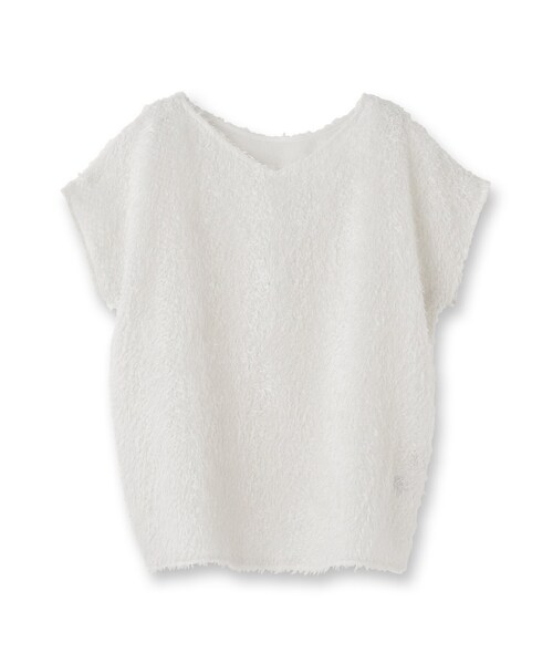 UNTITLED（アンタイトル）の「【セットアップ可/洗える】フェザーフレンチスリーブブラウス（シャツ/ブラウス・レディース・アイボリー/ブラック・00/02/04/44/48/50）」の10枚目の写真