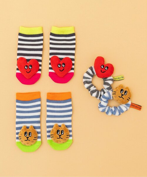 BREEZE（ブリーズ）の「【Bpop】ラトル付きソックス（ベビーシューズ/ベビーソックス・キッズ・レッド/キャメル・12/9）」の3枚目の写真