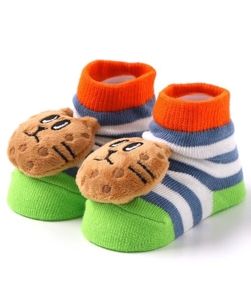 BREEZE（ブリーズ）の「【Bpop】ラトル付きソックス（ベビーシューズ/ベビーソックス・キッズ・レッド/キャメル・12/9）」の4枚目の写真