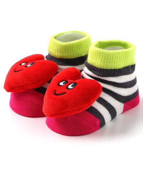 BREEZE（ブリーズ）の「【Bpop】ラトル付きソックス（ベビーシューズ/ベビーソックス・キッズ・レッド/キャメル・12/9）」の5枚目の写真