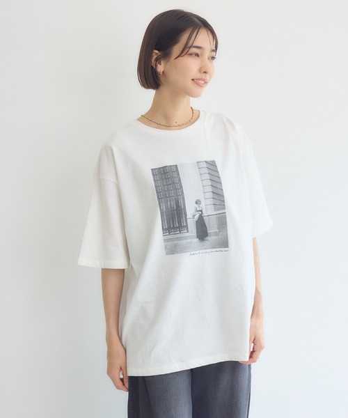KATHARINE ROSS(キャサリンロス)の「【PILLINI/ピリーニ】【COOL/洗濯機洗い可】USAコットン 街角GIRL.Tシャツ(Tシャツ/カットソー・レディース・ブラック/オフホワイト・MEDIUM)」の19枚目の写真