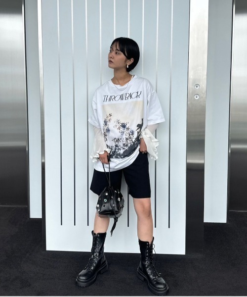 ꧁新 品꧂⚛️ AMERI アメリ デザインカットソー CLARA EMBROIDERY CONCEPT TEE（Tシャツ/カットソー）｜Ameri