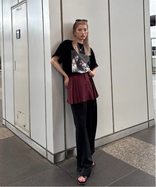 ꧁新 品꧂⚛️ AMERI アメリ デザインカットソー セール】MEDI ASYMMETRY LAYERED TOP（Tシャツ/カットソー