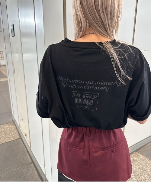 アメリ23SS CONCEPT EMBROIDERY TEE　Tシャツ　ブラック アメリ23SS CONCEPT EMBROIDERY TEE Tシャツ ブラック Ameri