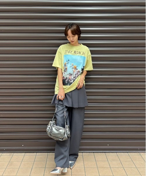 Ameri（アメリ）の「CLARA EMBROIDERY CONCEPT TEE（Tシャツ/カットソー・レディース・ホワイト/ライトグリーン/ブラック・FREE）」の11枚目の写真