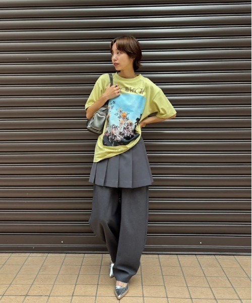 アメリ23SS CONCEPT EMBROIDERY TEE　Tシャツ　ブラック アメリ23SS CONCEPT EMBROIDERY TEE Tシャツ ブラック Ameri