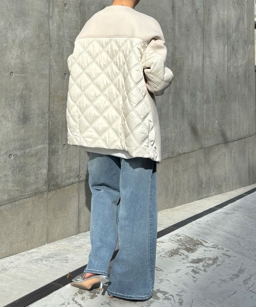 COLLAGE GALLARDAGALANTE(コラージュガリャルダガランテ)の「ダンボールスムースフィットコート/WEB限定(その他アウター・レディース・ブラック/チャコールグレー/ベージュ・FREE)」の22枚目の写真