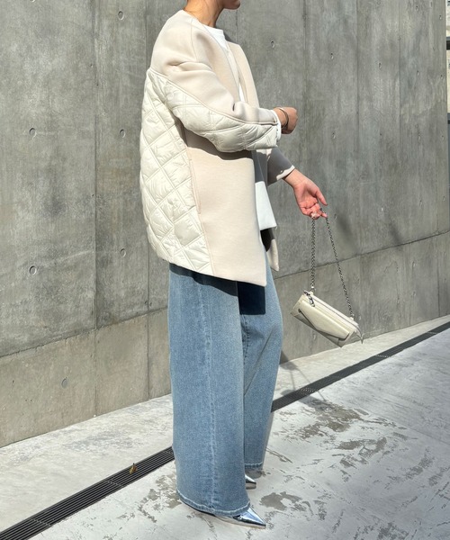 COLLAGE GALLARDAGALANTE(コラージュガリャルダガランテ)の「ダンボールスムースフィットコート/WEB限定(その他アウター・レディース・ブラック/チャコールグレー/ベージュ・FREE)」の21枚目の写真