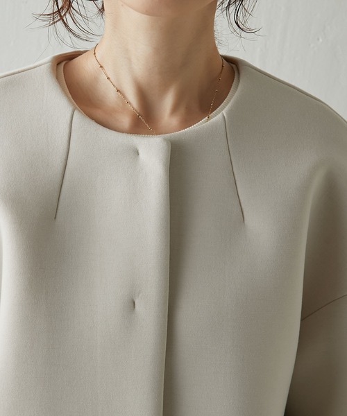 COLLAGE GALLARDAGALANTE(コラージュガリャルダガランテ)の「ダンボールスムースフィットコート/WEB限定(その他アウター・レディース・ブラック/チャコールグレー/ベージュ・FREE)」の5枚目の写真