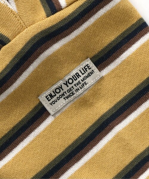 BREEZE(ブリーズ)の「マルチボーダーカバーオール(ロンパース・キッズ・ミント/イエロー/アイボリー・70/80)」の10枚目の写真