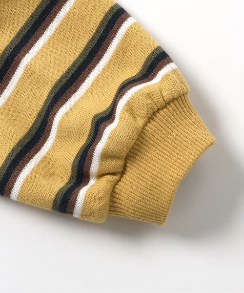 BREEZE(ブリーズ)の「マルチボーダーカバーオール(ロンパース・キッズ・ミント/イエロー/アイボリー・70/80)」の6枚目の写真