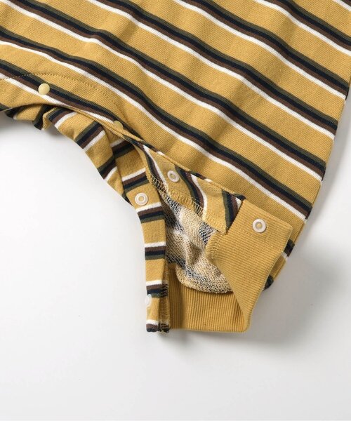 BREEZE(ブリーズ)の「マルチボーダーカバーオール(ロンパース・キッズ・ミント/イエロー/アイボリー・70/80)」の9枚目の写真