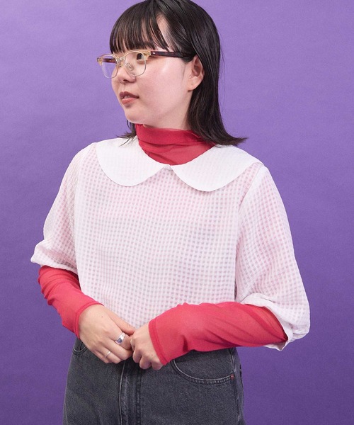 I am I in fact...(アイアムアイインファクト)の「パワーネットチュール インナー(Tシャツ/カットソー・レディース・ブルー/グリーン/ピンク・FREE)」の10枚目の写真