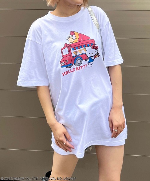 4GEEKS BY SPIRALGIRL（フォーギークスバイスパイラルガール）の「【Sanrio characters/サンリオキャラクターズ】ハローキティスーベニアTシャツ（Tシャツ/カットソー・レディース・ホワイト系/ホワイト・FREE）」の13枚目の写真