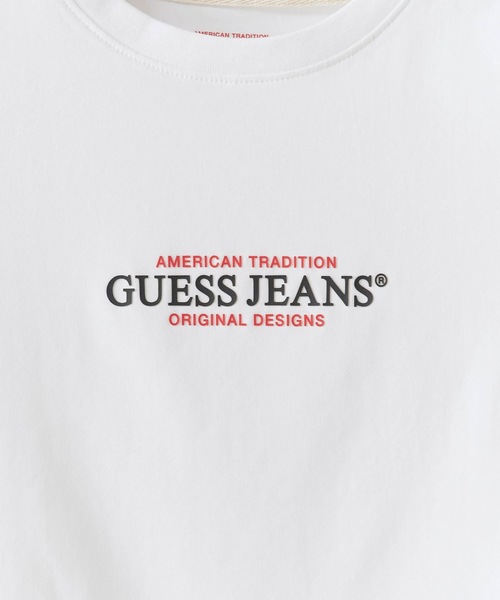 GUESS JEANS（ゲスジーンズ）の「GUESS JEANS/ゲスジーンズ GJ SS CN SLIM LOGO PRINT TEE Tシャツ（Tシャツ/カットソー・レディース・ホワイト/ブラック・S/M）」の8枚目の写真