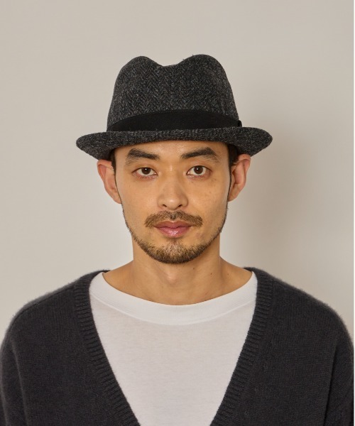 arth（アース）の「arth  Harris Tweed Tiro / アース（ハット・メンズ・ダークグレー/ブラウン・58cm/60cm）」の4枚目の写真