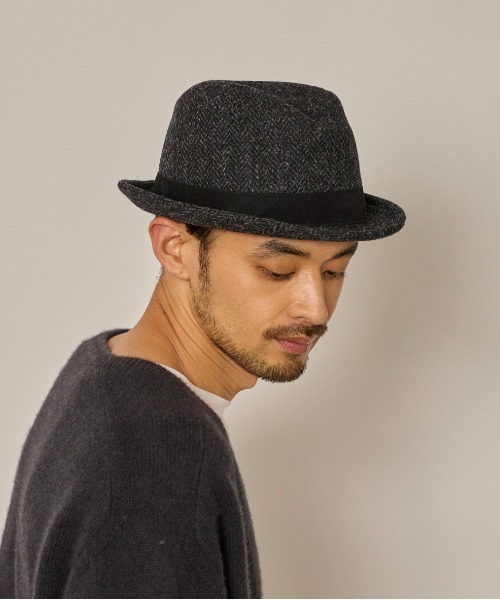arth（アース）の「arth  Harris Tweed Tiro / アース（ハット・メンズ・ダークグレー/ブラウン・58cm/60cm）」の5枚目の写真