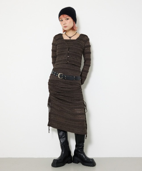 セール】FRONT BUTTON LACE 2P L/OP フロントボタン レース ツーピー