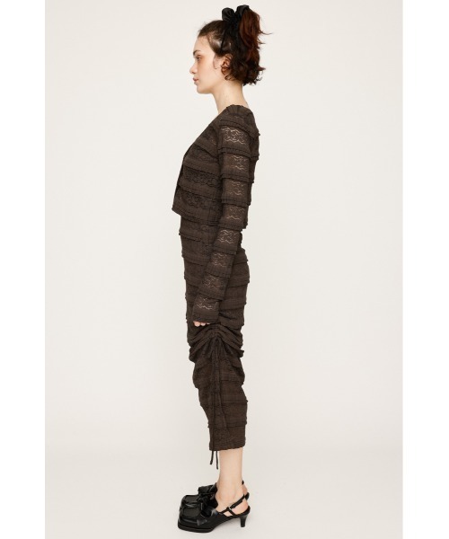 SLY（スライ）の「FRONT BUTTON LACE 2P L/OP フロントボタン レース ツーピー ロングワンピース 秋服（ワンピース・レディース・カーキ/オフホワイト/ブラック・FREE）」の10枚目の写真