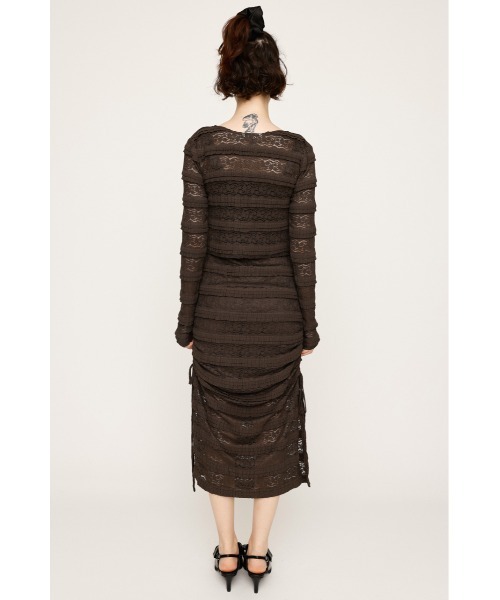 SLY（スライ）の「FRONT BUTTON LACE 2P L/OP フロントボタン レース ツーピー ロングワンピース 秋服（ワンピース・レディース・カーキ/オフホワイト/ブラック・FREE）」の11枚目の写真