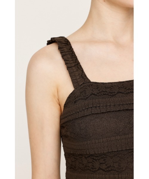 SLY（スライ）の「FRONT BUTTON LACE 2P L/OP フロントボタン レース ツーピー ロングワンピース 秋服（ワンピース・レディース・カーキ/オフホワイト/ブラック・FREE）」の15枚目の写真