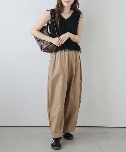 【AMELY】フリンジベスト　美品！ AMELY 2way フリンジジャガードベスト - メルカリ