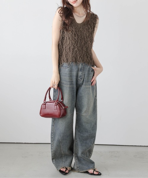 【AMELY】フリンジベスト　美品！ AMELY（エミリー）の「ツイードフリンジベスト（ベスト）」 - WEAR