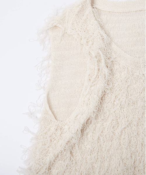 AMELY(エミリー)の「ループフリンジベスト(ベスト・レディース・ブラウン/グレー/ブラック/アイボリー・フリー)」の20枚目の写真