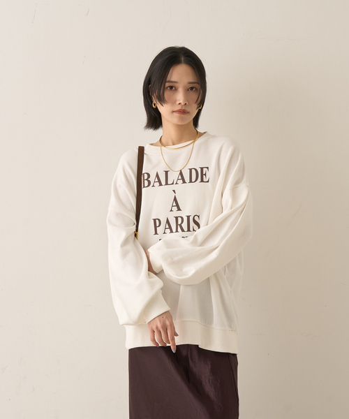 Rouge vif Anna（ルージュヴィフアンナ）の「裏毛ロゴタックスリーブスウェット（スウェット・レディース・サックスブルー/ネイビー/ホワイト・フリー）」の19枚目の写真