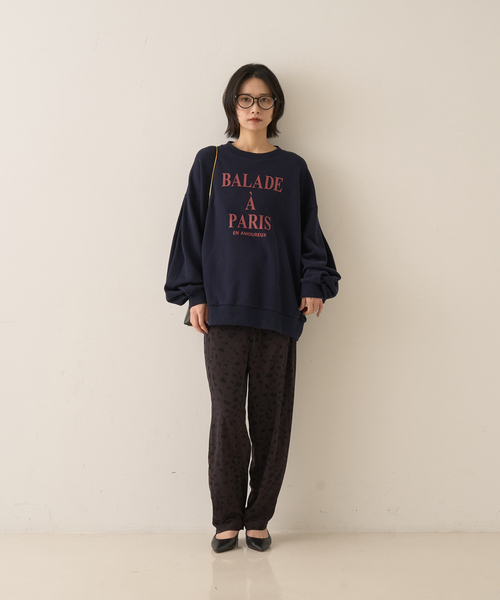 Rouge vif Anna（ルージュヴィフアンナ）の「裏毛ロゴタックスリーブスウェット（スウェット・レディース・サックスブルー/ネイビー/ホワイト・フリー）」の12枚目の写真