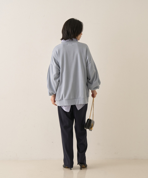 Rouge vif Anna（ルージュヴィフアンナ）の「裏毛ロゴタックスリーブスウェット（スウェット・レディース・サックスブルー/ネイビー/ホワイト・フリー）」の14枚目の写真