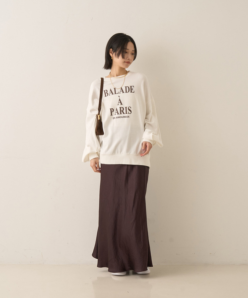 Rouge vif Anna（ルージュヴィフアンナ）の「裏毛ロゴタックスリーブスウェット（スウェット・レディース・サックスブルー/ネイビー/ホワイト・フリー）」の15枚目の写真