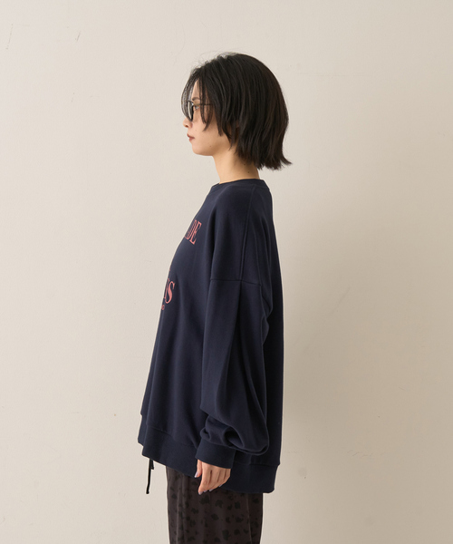 Rouge vif Anna（ルージュヴィフアンナ）の「裏毛ロゴタックスリーブスウェット（スウェット・レディース・サックスブルー/ネイビー/ホワイト・フリー）」の6枚目の写真