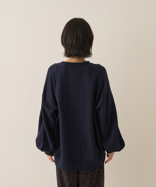 Rouge vif Anna（ルージュヴィフアンナ）の「裏毛ロゴタックスリーブスウェット（スウェット・レディース・サックスブルー/ネイビー/ホワイト・フリー）」の7枚目の写真