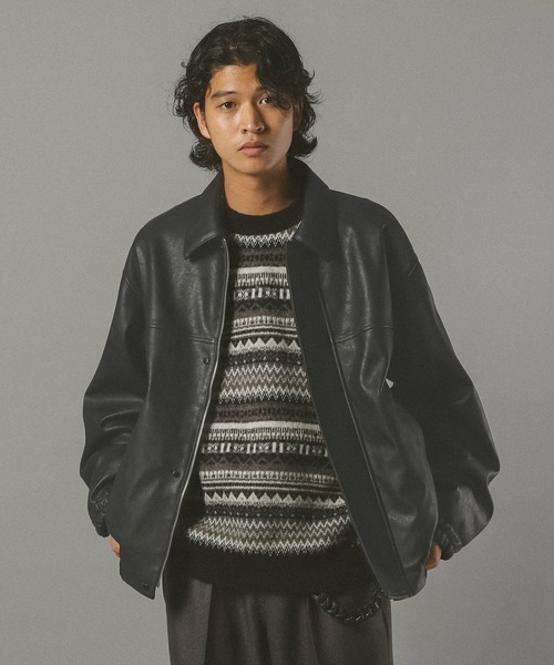 セール】シンセティックレザージャケット（ブルゾン）｜RAGEBLUE