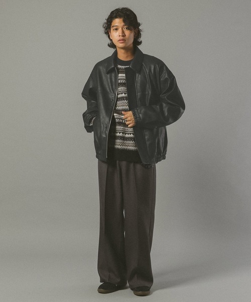 セール】シンセティックレザージャケット（ブルゾン）｜RAGEBLUE