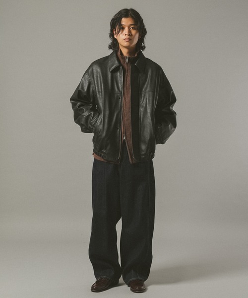 セール】シンセティックレザージャケット（ブルゾン）｜RAGEBLUE