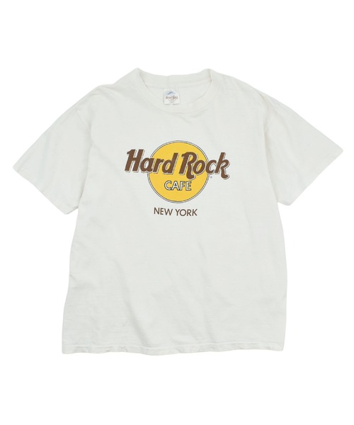VINTAGE(ヴィンテージ)の「【USED】90’s HARD ROCK CAFE 企業ロゴ Tシャツ USA製(Tシャツ/カットソー・メンズ・ホワイト・LARGE)」の1枚目の写真
