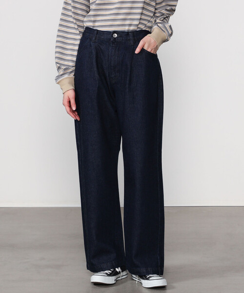 DANTON（ダントン）の「DANTON | タックデニムイージーパンツ WOMEN