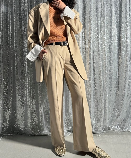 PROVOKE (プロヴォーク)の「CENTERPRESS SLACKS(スラックス・レディース・ライトベージュ・38 inch)」の5枚目の写真