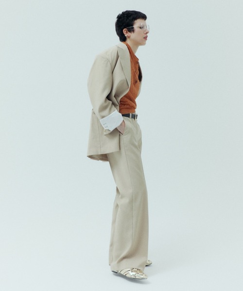 PROVOKE (プロヴォーク)の「CENTERPRESS SLACKS(スラックス・レディース・ライトベージュ・38 inch)」の2枚目の写真