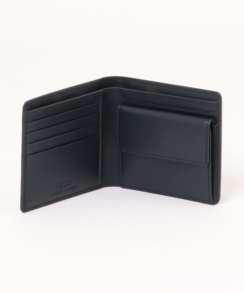 POLO RALPH LAUREN（ポロ ラルフ ローレン）の「カーフレザー ビルフォールド コイン ウォレット（財布・メンズ・ネイビー/ブラック/ダークブラウン/ブラック系その他・FREE）」の9枚目の写真