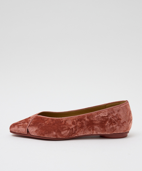 Vibram/ヴィブラムソール】Vカットフラットパンプス（パンプス